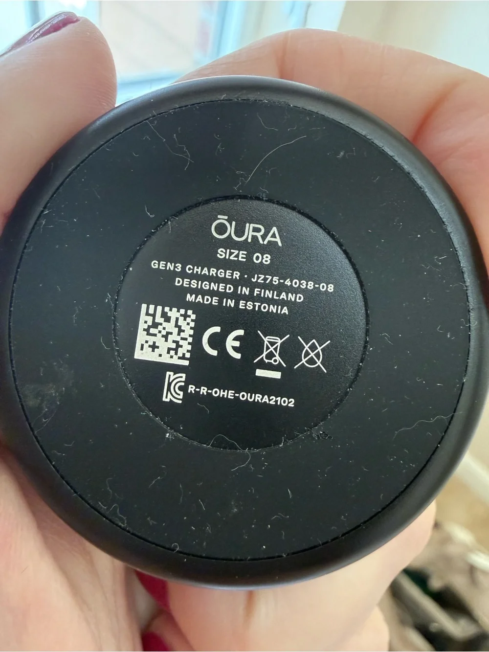 Oura Ring Gen 3 Silver Size 8
